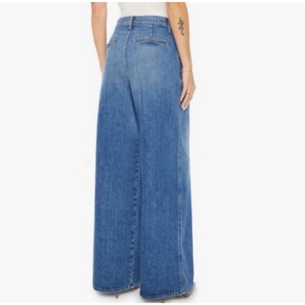 MOTHER  Clare V. Pleated Belle baggy wide leg Jeans Women Size 29 high rise